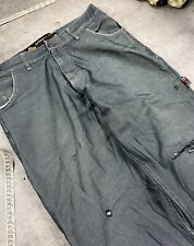 ☆—Sancezz—Glanz—Shiny—W38—Baggy—Jeans—Silver—Silber—Hip Hop—1990s—90s—Y2K—☆