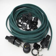 Illu Lichterkette E 27 Bausatz 25 M 40 Fassungen Party Lichterkette Dunkelgrün