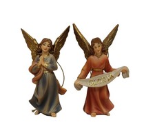 Krippenfigur Engel stehend 2-teilig Set 11 cm Polyresin Deko