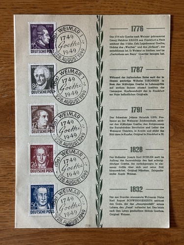 Goethejahr 1949 satz - goethejahr,