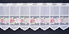 Küchen Scheibengardine 9 Breiten edle Küchengardine Rosen Bistrogardine Neu