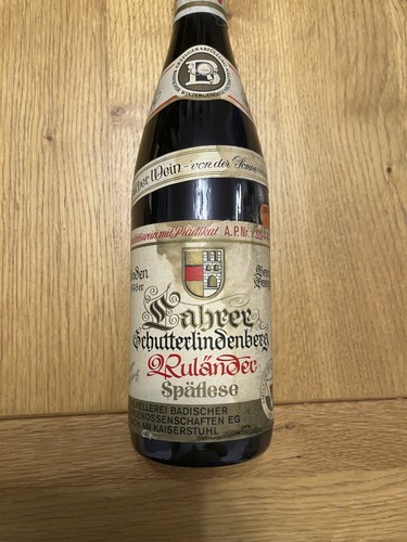 1975 wein schutterlindenberg - 1975, "schutterlindenberg