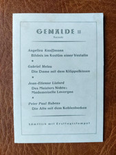 Gedenkblatt, Klappkarte DDR - Gemälde III aus Dresdner Gemäldegalerie 1959