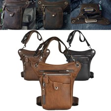 Vintage Hüfte Tasche Leder Taille Pack Messenger Schulter Drop Bein Oberschenkel