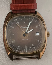 alte antike GUB Glashütte Spezichron  22 Rubis Stoßgesichert Made in DDR
