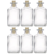 6x 250ml Glasflasche Klarglas