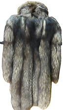 Silber Fuchs Jacke Echt Pelz