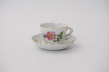 Meissen rote Rose Mokkatasse