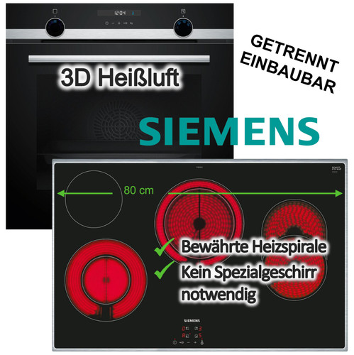 Herdset siemens heißluft - herdset,