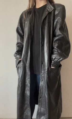 Leder mental lang vintage - leder,