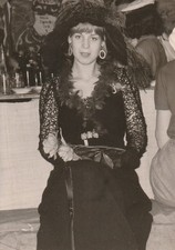 Vintage Foto Schöne junge Frau Mädchen im Abendkleid Mode 50/60er Jahre X-3