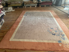 Antike Peking Spitzen Klasse  Extrem feine Hand Knüpfung 355/255 Grau Top Zust