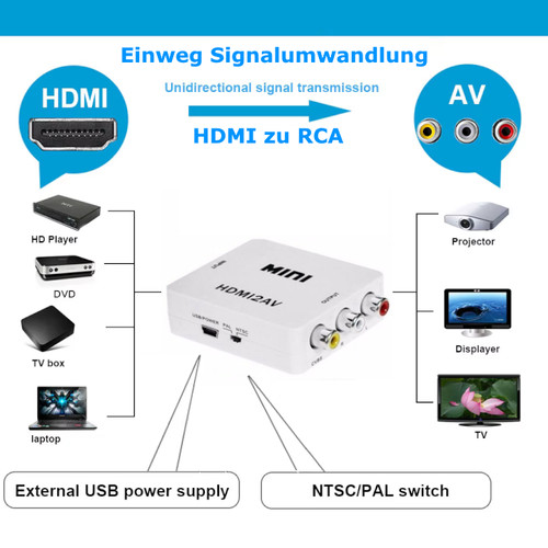 Mini hdmi auf 3 rca - hdmi, zu