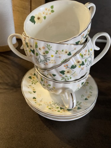 4schöne teetassen mit zarten - mit,