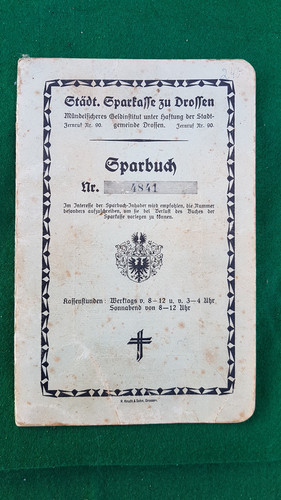 Altes sparkassenbuch - altes,