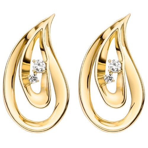 Ohrstecker 585 gold diamanten - gold,
