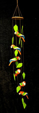 Keramik Mobile Windspiel Papagei Peru Fairtrade