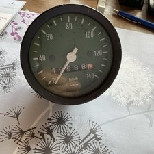 Tachometer 140km/h 85mm schwarz/grün für Kreidler, Hercules, Zündapp