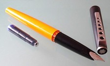 MONTBLANC CARRERA, schöner 70er PATRONEN-FÜLLER in ORANGE, schreibt TOP,  EDEL
