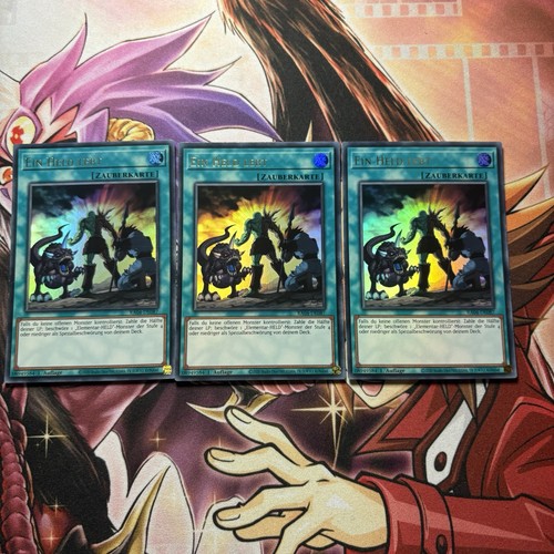 Yugioh playset ein held - yugioh!, 3x