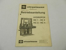 BSL Strautmann HC 1 2 3 4 Hydrofox Siloblockschneider Betriebsanleitung 1991