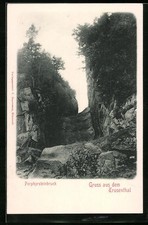 Trusetal, Ansichtskarte, Porphyrsteinbruck im Trusenthal 