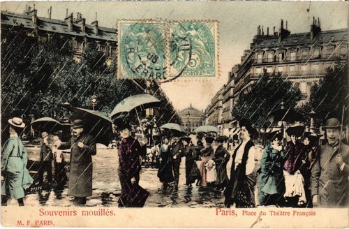 Cpa paris place - du, theatre