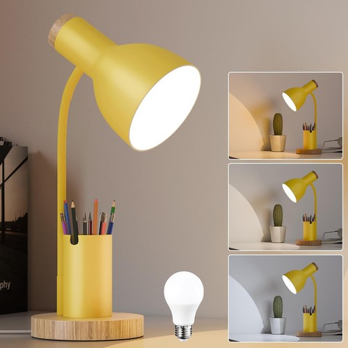 Schreibtischlampe gelb holz - gelb,