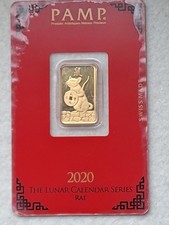 5g PAMP Goldbarren - Year of the Rat 2020 - Jahr der Ratte - Rarität