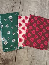 Stoff Rest Stücke Hirsch Alpen Edelweiß Baumwolle