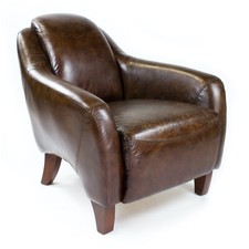 Echtleder vintage ledersessel - echtleder,