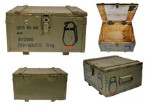 Armee Munitionskiste Holzkiste Handgranate Truhe Vintage Transportbox