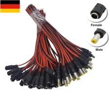 50/5 Stück DC Hohlstecker oder Buchse 5,5 x 2,1 mit Anschlußkabel Steckverbinder