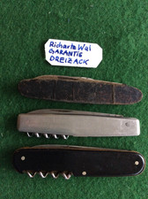 TASCHENMESSER 1x CARL WÜSTHOF 1x RICHARTZ WAL 1x GARANTIE SOLINGEN