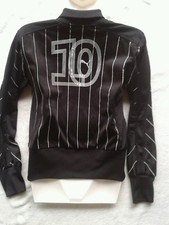 Puma Trainingsjacke 36 S schwarz Glanz Streifen Schriri Gothic Vintage 90er