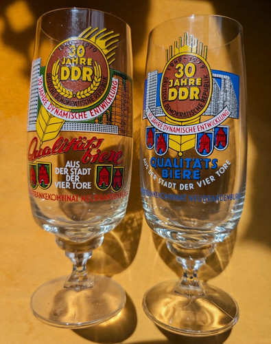 Ddr tulpen bierglas - 2x, mit