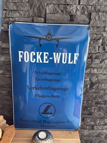 Emailleschild focke wulf - emailleschild,
