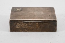 C25P23- Silber 900 Schatulle Dose mit Holzkern monogrammiert HD