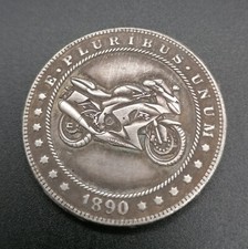 EDC Coin Münze 3,7 cm Totem Biker Motorrad Glücksbringer Rocker Motorcycle Club