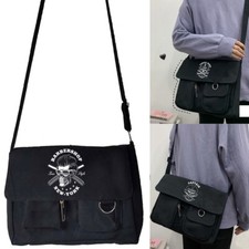 Damen Männer Kuriertasche Canvas Umhängetasche Schultertasche Allzweck Reise Arbeit UK