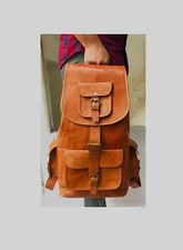 Neu Original Herren Rucksack Sling Echt Tasche Backpack Leder Reise Vintage