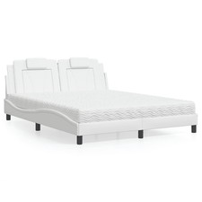 Bett mit Matratze Weiß