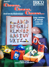 Handarbeiten Sticken, Motiv Clown, Aidabänder Handtücher Bilder für Kinder