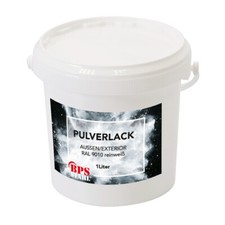 Pulverlack RAL 9010 reinweiß weiss 1L - Pulverfarbe Pulverbeschichtung Pulver