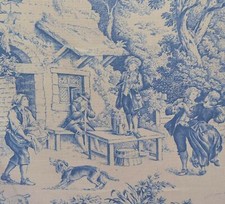 Toile de Jouy Stoff | Blau |
