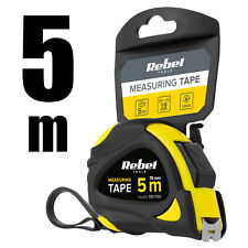 REBEL® 5m / 5meter Bandmaß - Rollmaßband Rollmeter Messband Maßband m. Rücklauf