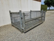 Gitterbox verzinkt/ Transportbox/ Lagerbox/ Stapelbar/ Metallkorb/ Gitterkorb
