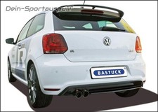 Bastuck Sportauspuff +VBR VW Polo 6R 6C Turbo inkl. WRC 2x76mm scharf schräg