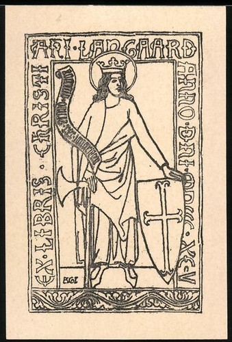 Exlibris christiari langaard - exlibris,