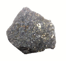 Wismut, gediegen  vom Schacht 366 in Alberoda  im Erzgebirge  in Sachsen